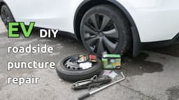 Punctures on EVs. Make sure you carry the correct puncture repair kits for your tyres.