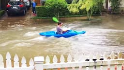 Kayaking A Flooded Street & More #goals