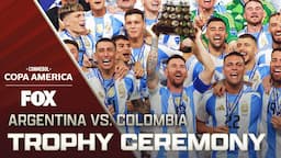 2024 Copa América Final: Argentina's trophy ceremony following 1-0 victory over Colombia