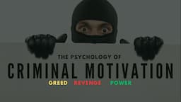 The Psychology of Criminal Motivation: Greed, Revenge, and Power