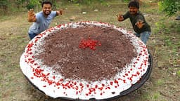 Giant Black Forest Cake Recipe | Special Eggless Cake without Oven By Grandpa Kitchen