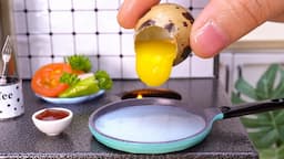 Delicious Miniature Sandwich Recipe For Breakfast | Tasty Miniature Cooking Video | Tiny Cakes