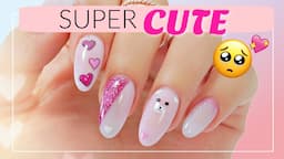 CUTE and EASY Teddy Bear Acrylic Nails!