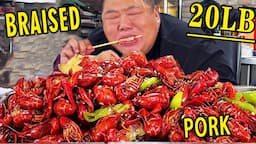 Monkey Brother got 20 kilograms of crayfish and made them into spicy and chewy meat