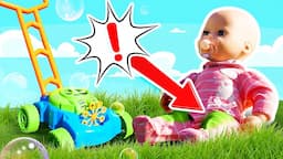 Baby Annabell doll goes for a walk. Toy stroller & baby toys for kids. Baby dolls videos for kids.