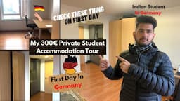 My 300€‎ Private Studentenwohnheim | First Day In Germany | Student Accommodation Dorm Tour | Vlog#2