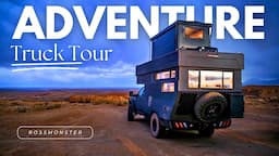 GORGEOUS Interior, Rising Roof with Pop Top Tent Expedition Truck Tour