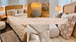 DIY MINIMAL SIMPLE HOME DECOR RE-SET | BEDROOM MAKEOVER | ORGANIZE WITH ME