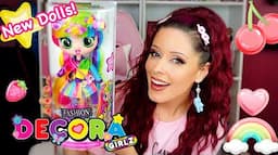 NEW Decora Girlz Dolls! Stickers, Hair Clips, Big Heads