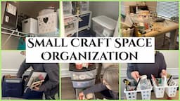 Small Craft Room Organization | Craft Space Organization on a Budget | Dollar Tree Organization