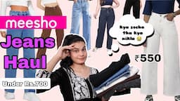 *Meesho* High Waist Jeans Haul | Under ₹700 | Try On Haul 👖🛍 | GiveAway Winner Announcement |