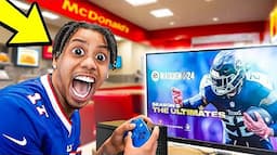 PLAYING MADDEN NFL 24 IN MCDONALDS!!! (INSANE RESULTS)