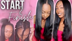 Middle Part Quickweave with Minimum Leaveout + How To Get Jet Black Hair