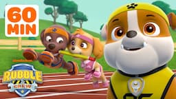 Rubble & PAW Patrol Pups Play in Sports Day! w/ Skye & Rocky | 1 Hour Compilation | Rubble & Crew