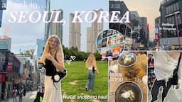 A WEEK IN SEOUL, KOREA ｡⋆୨୧˚ shopping in myeongdong & hongdae, cafe hopping, seongsu, & cute hauls!