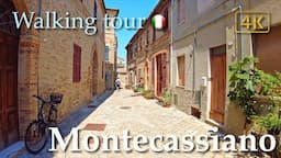 Montecassiano (Marche), Italy【Walking Tour】History in Subtitles - 4K