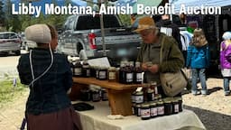 Libby Montana Amish Auction, Meadowlark Log Homes, Quilt Auction