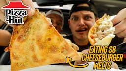 Eating Pizza Hut's *NEW* $8 Cheeseburger Melt with Burger Sauce 🍔🍕🛖