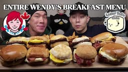 EATING THE ENTIRE *ALL NEW* WENDY'S CANADA BREAKFAST MENU MUKBANG |먹방| 吃播 | LaterTofuEats