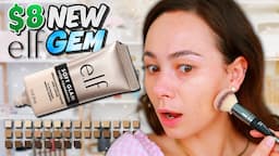 NEW $8 ELF SOFT GLAM SATIN FOUNDATION!! Dry Skin Wear Test