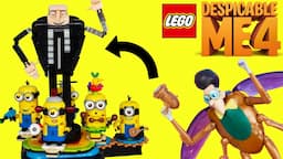 Despicable Me 4 Gru Tricks Villain with Fake Minions! DIY Lego Build Pretend Play for Kids