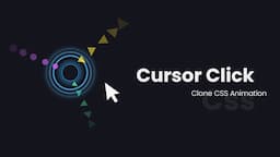 Awesome Cursor Click Animation For Your Website | On Mouse Click - HTML, CSS & Javascript