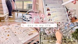 Spring day in my life 🌸 | studying Japanese, spring cleaning, journaling 📚