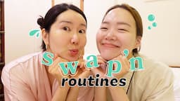 I tried using SooBeauty's updated summer night routine! Switching skincare with Bestie! #EuniSoo