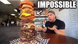 ONLY 25 MINUTES!?! UNDEFEATED BURGER CHALLENGE WITH 30 MEAT PATTIES | Joel Hansen