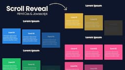 Scroll Reveal | Reveal Website Elements One-by-one On Scroll (No Plugins) - Html, CSS & Javascript