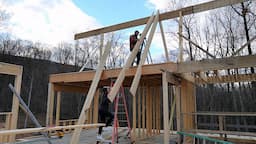 Framing The Roof | A-Frame Cabin Addition Build