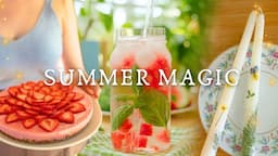 Magical Summer Days 🍓 Pressed Flower Candles, Breakfast Cheesecake & A Very Exciting Announcement!!