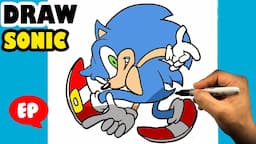 How to Draw SONIC - Sonic Adventure Pose