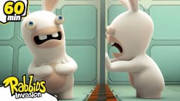 Rabbids in STEM, Chaos Ahead! | RABBIDS INVASION | 1H New compilation | Cartoon for kids