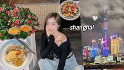 SHANGHAI VLOG | the bund at night |crab roe noodles |rooftop bars citywalk at wukang