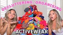 Insane ACTIVEWEAR  collection/ CLOSET CLEAN OUT  (we found the perfect coat hangers and racks)