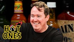 Shane Gillis Pounds Milk While Eating Spicy Wings | Hot Ones