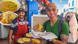 AMAZING Street Food in Essaouira, Morocco - HUGE MOROCCAN SEFFA + ESSAOUIRA SEAFOOD STREET FOOD TOUR