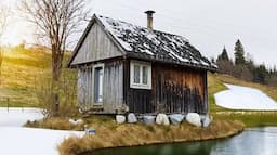 Life in a mountain village. Catching and cooking trout and cow's cheese.