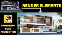 Photoshop Post Production on 3ds Render Image | Vray Render Elements in HINDI by Career Hacks