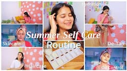 SUMMER SELF CARE Routine 🌞 🌷 | Haircare, Skincare, De -Tan #skincare #summer