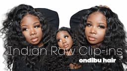 ♡ India Wavy /Curly Clip-ins for beginners !! | Easy Install & Blend #ondibuhair