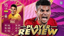 WHAT AM I SEEING?!😱 95 FUTTIES LUIS DIAZ PLAYER REVIEW! SBC PLAYER - FIFA 22 ULTIMATE TEAM