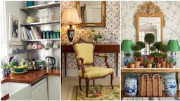 Farmhouse style cottage home decorating ideas with English country vibe. #homedecor #farmhousedecor