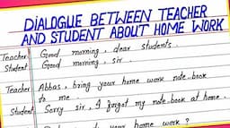 Dialogue between Teacher and student about homework || Teacher and student English conversation