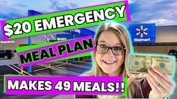 $20 EMERGENCY GROCERY BUDGET CHALLENGE | 49 MEALS FOR $20 | CHEAP & FRUGAL MEALS