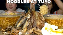 NOODLES TUYO AT TORTANG TALONG MUKBANG | FILIPINO BREAKFAST | MUKBANG PHILIPPINES