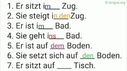 Präpositionen üben, Deutsch lernen, Deutsche Grammatik, #deutsch #germangrammar #longua #grammatik