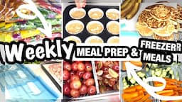 EASY FREEZER MEALS 👩🏻‍🍳 WEEKLY MEAL PREP RECIPES COOK WITH ME LARGE FAMILY MEALS WHATS FOR DINNER