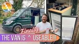 We Can Finally Use Our Self Built VW Crafter Camper! - Thetford T2090 Fridge Install